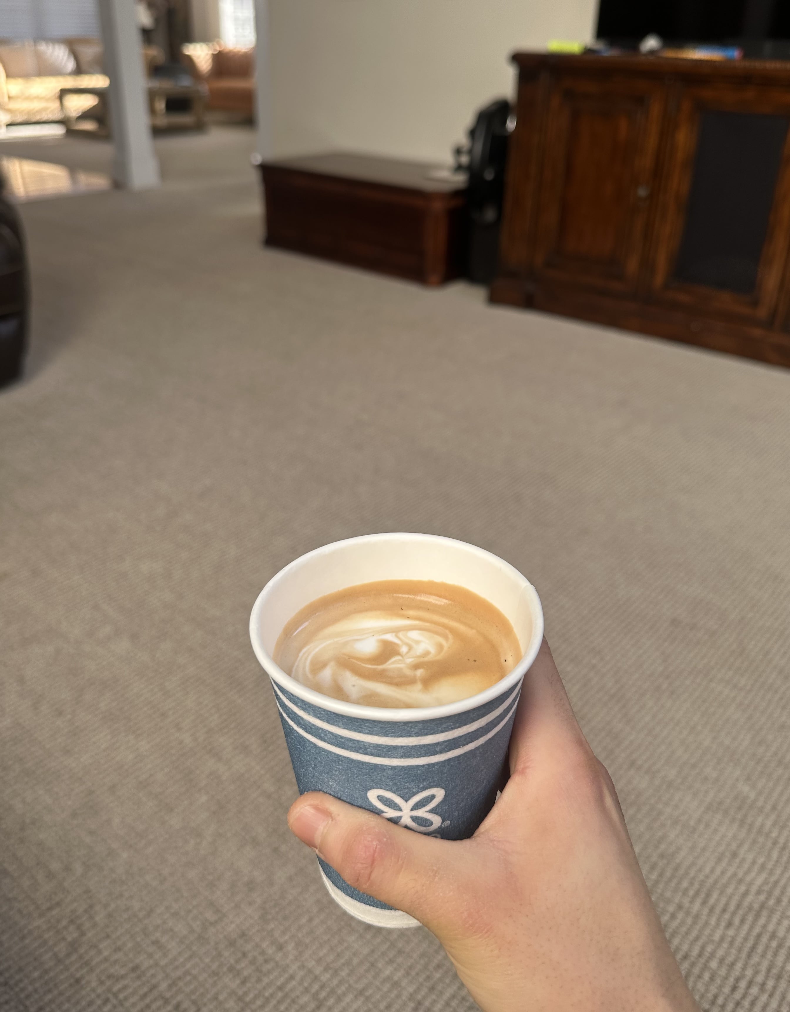 Eric's mom's latte