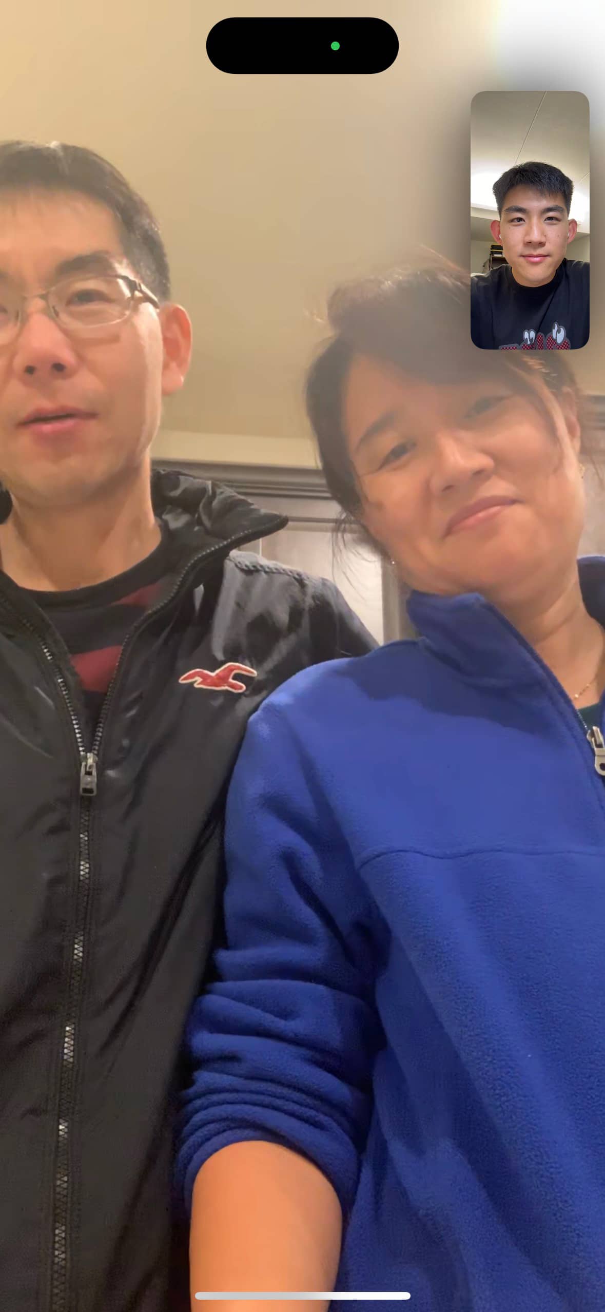 Facetime with Mom and Dad.