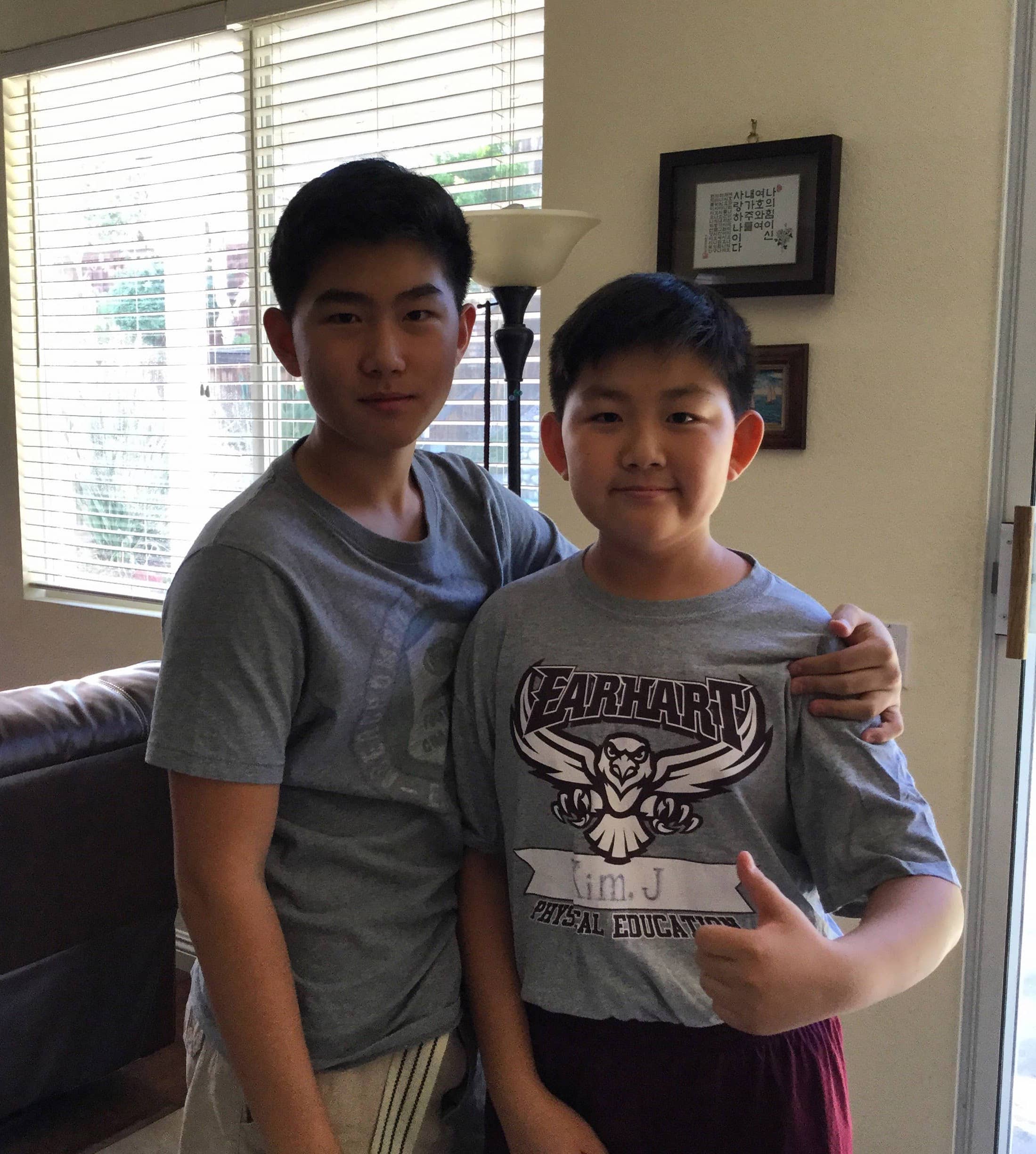 Brother and Me in middle school.