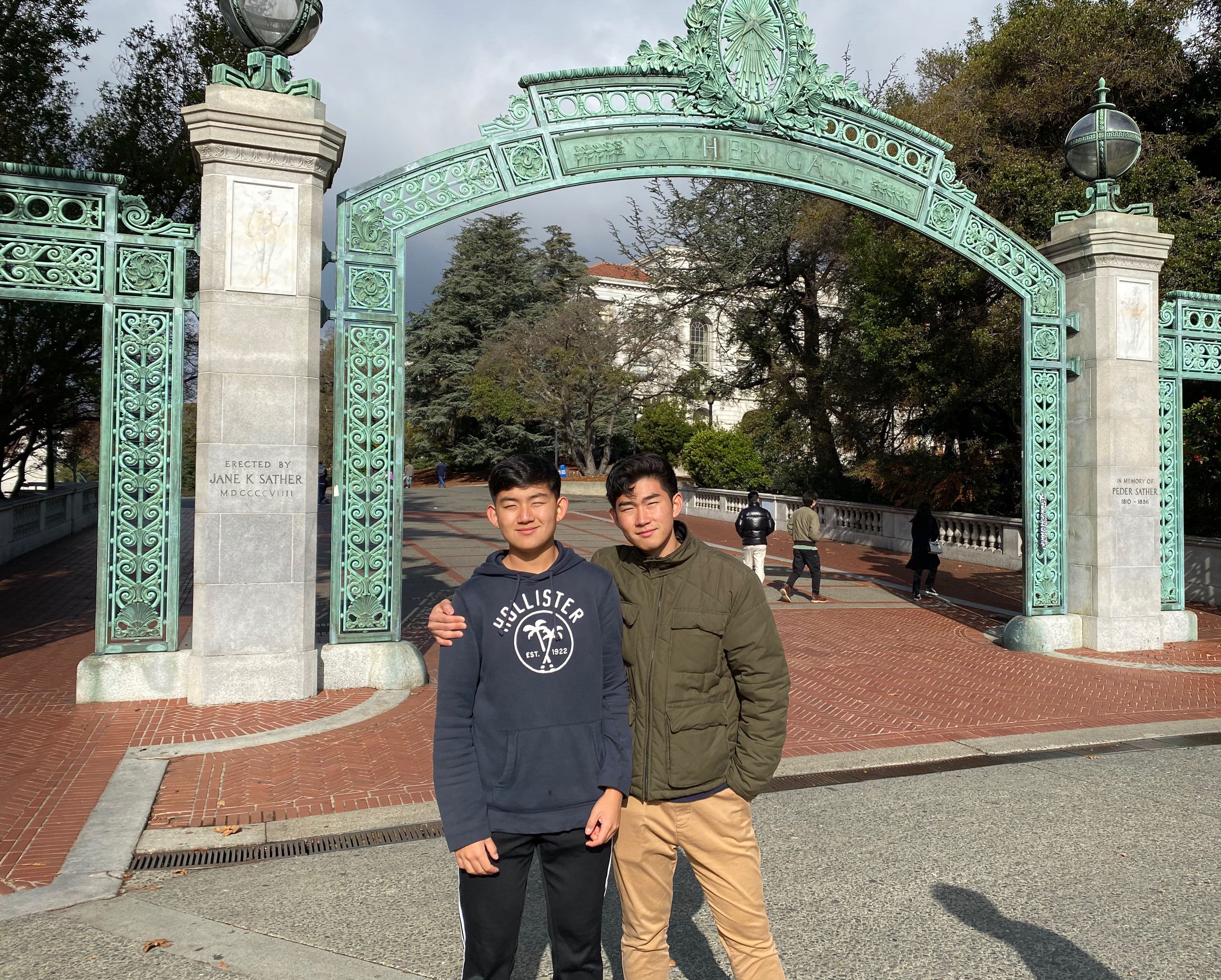 Me and Bro in front of Sather Gate.
