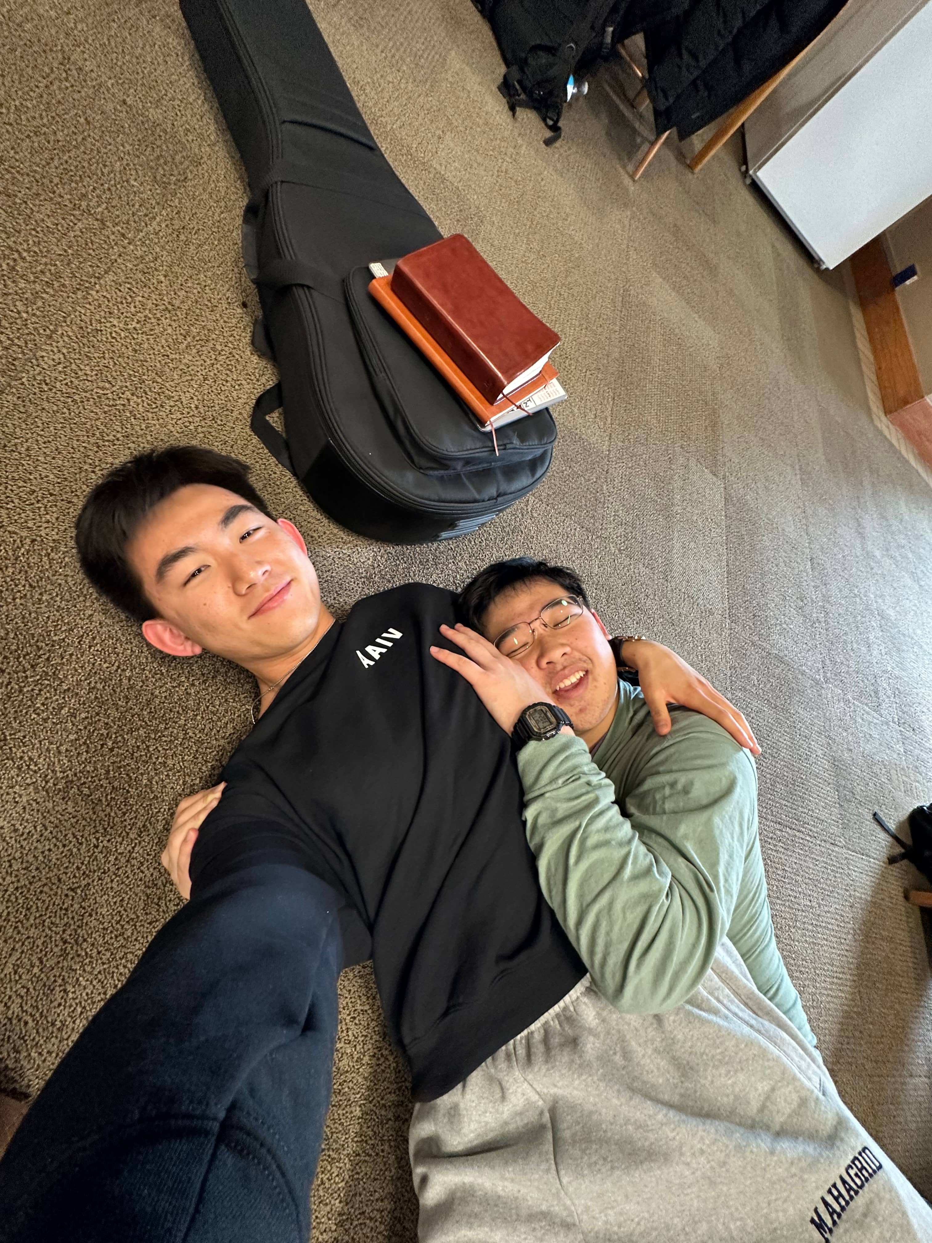 Jaden and I hugging