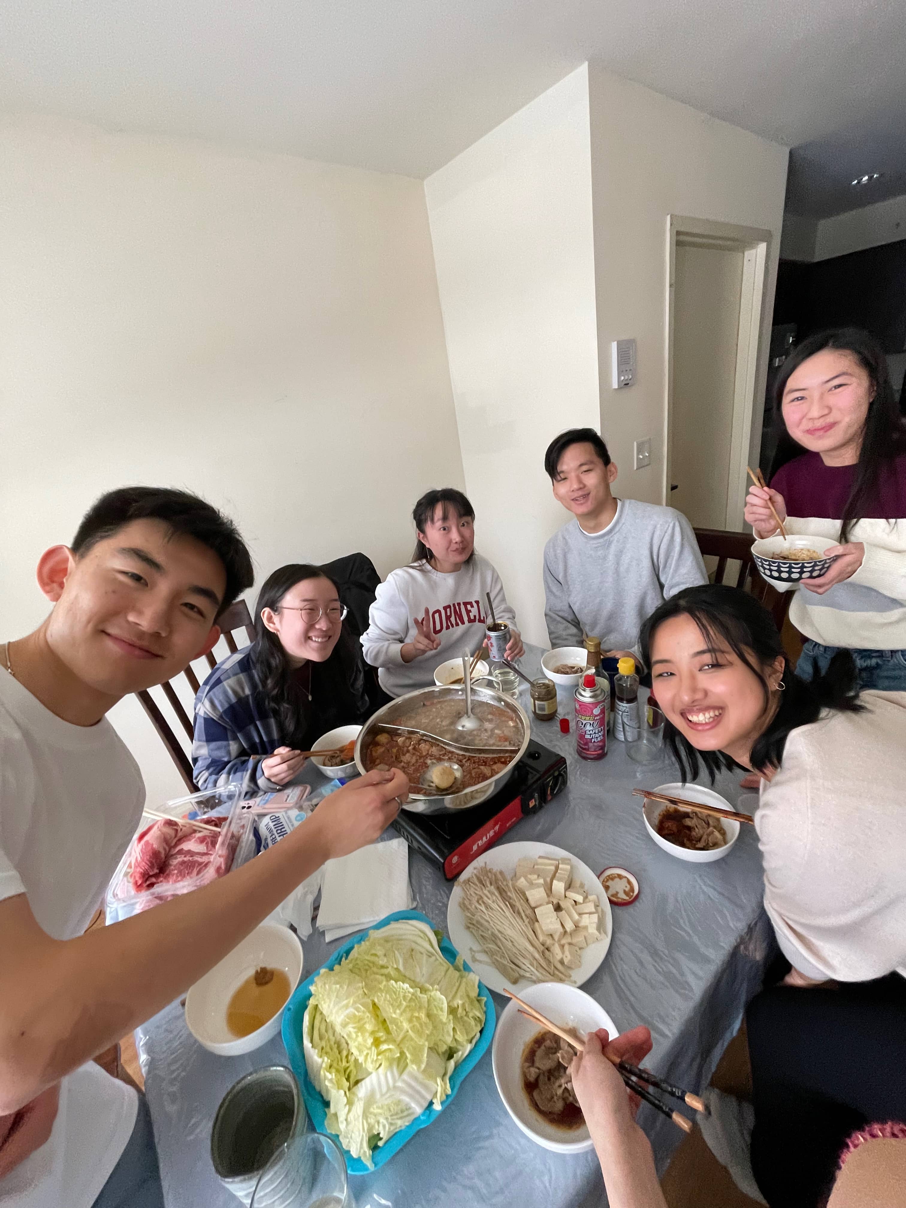 Gloria makes hot pot