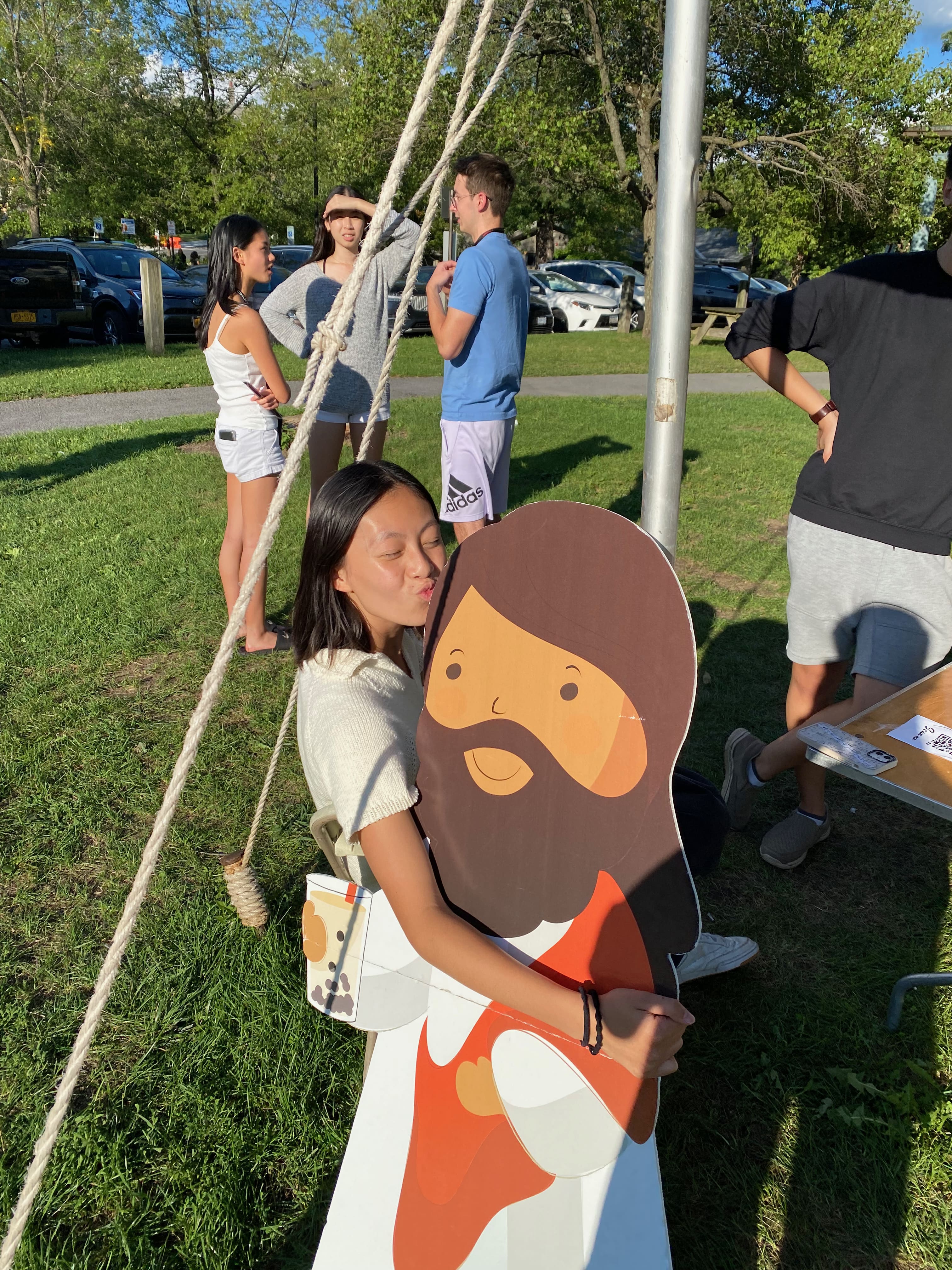 Melody kissing Jesus