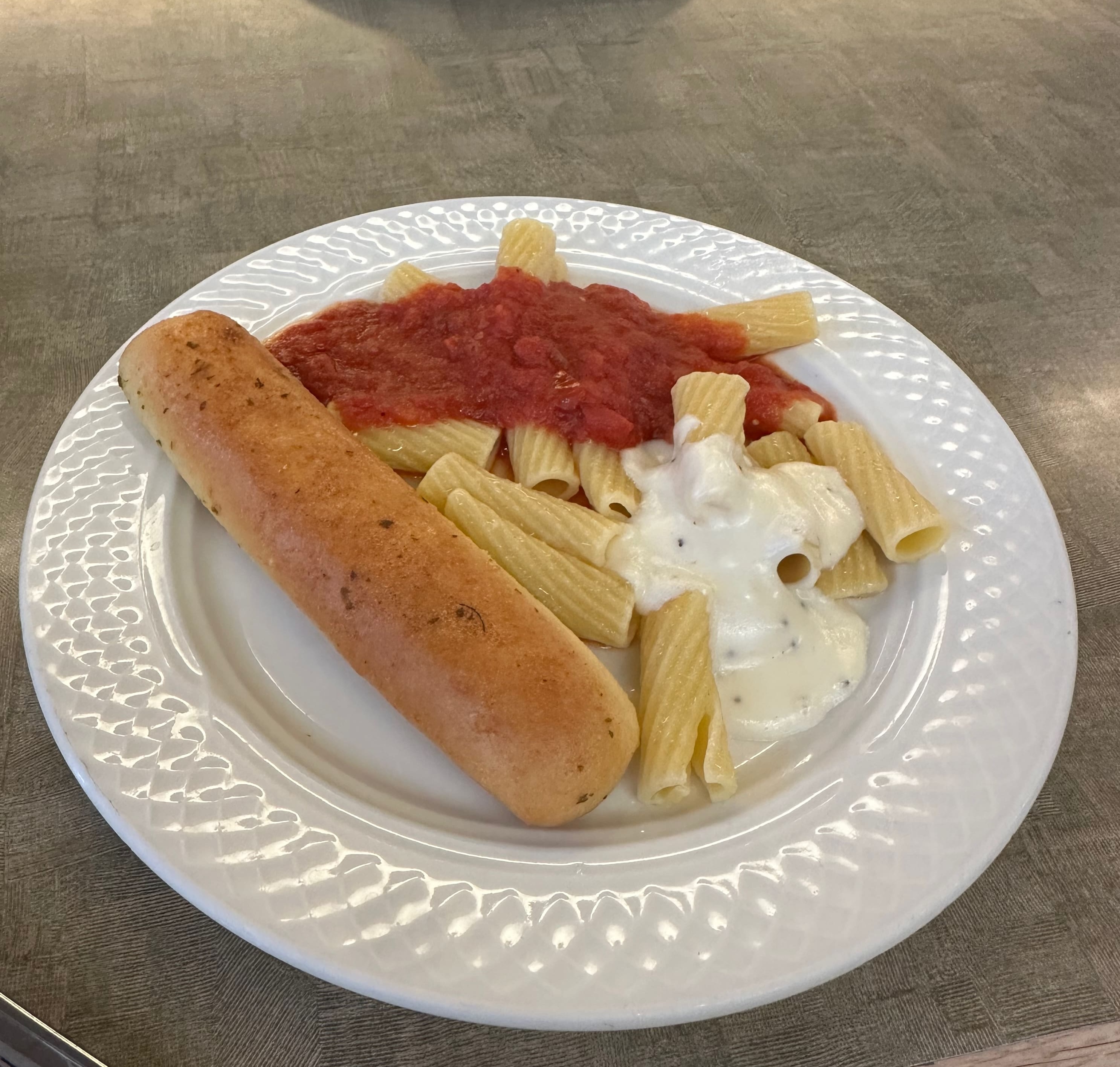 Alfredo Pasta in dining hall