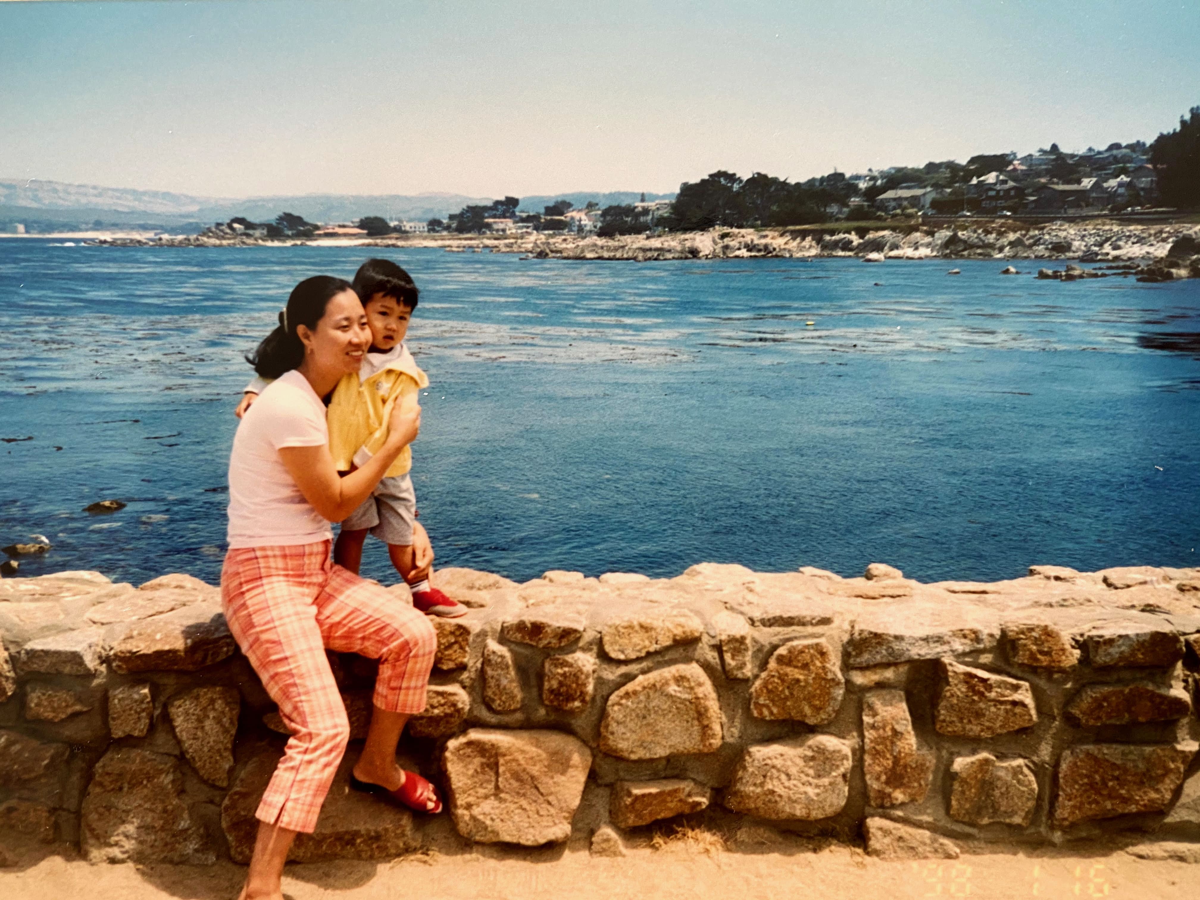 Mom and brother in her youth