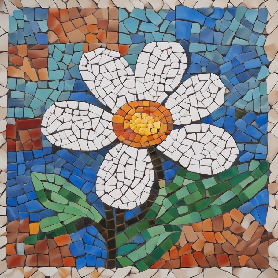 Mosaic of a flower